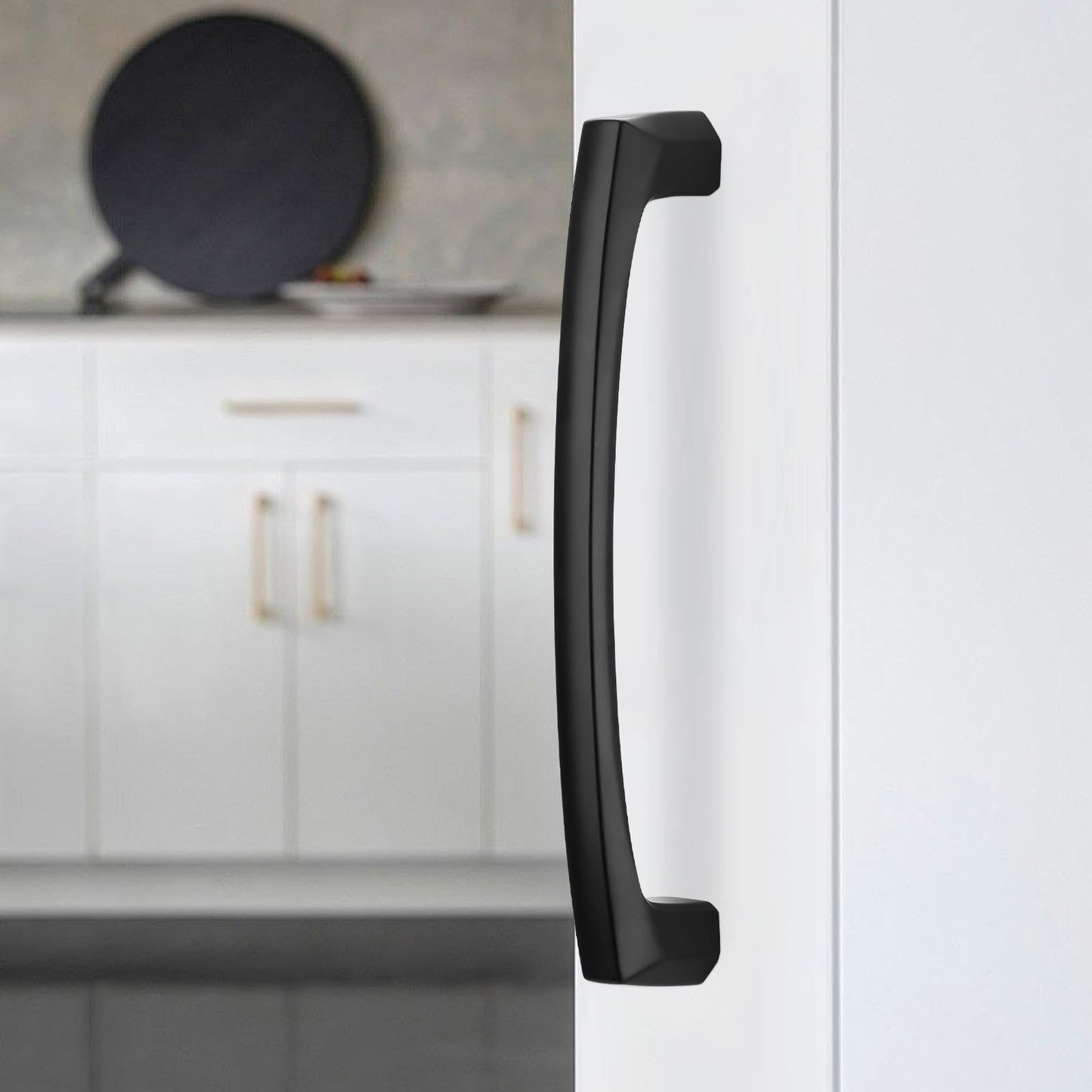 BUKOBYHE 20 Pack 5 Inch Matte Black Kitchen Cabinet Handles Black Cabinet Pulls Black Drawer Pulls Kitchen Hardware