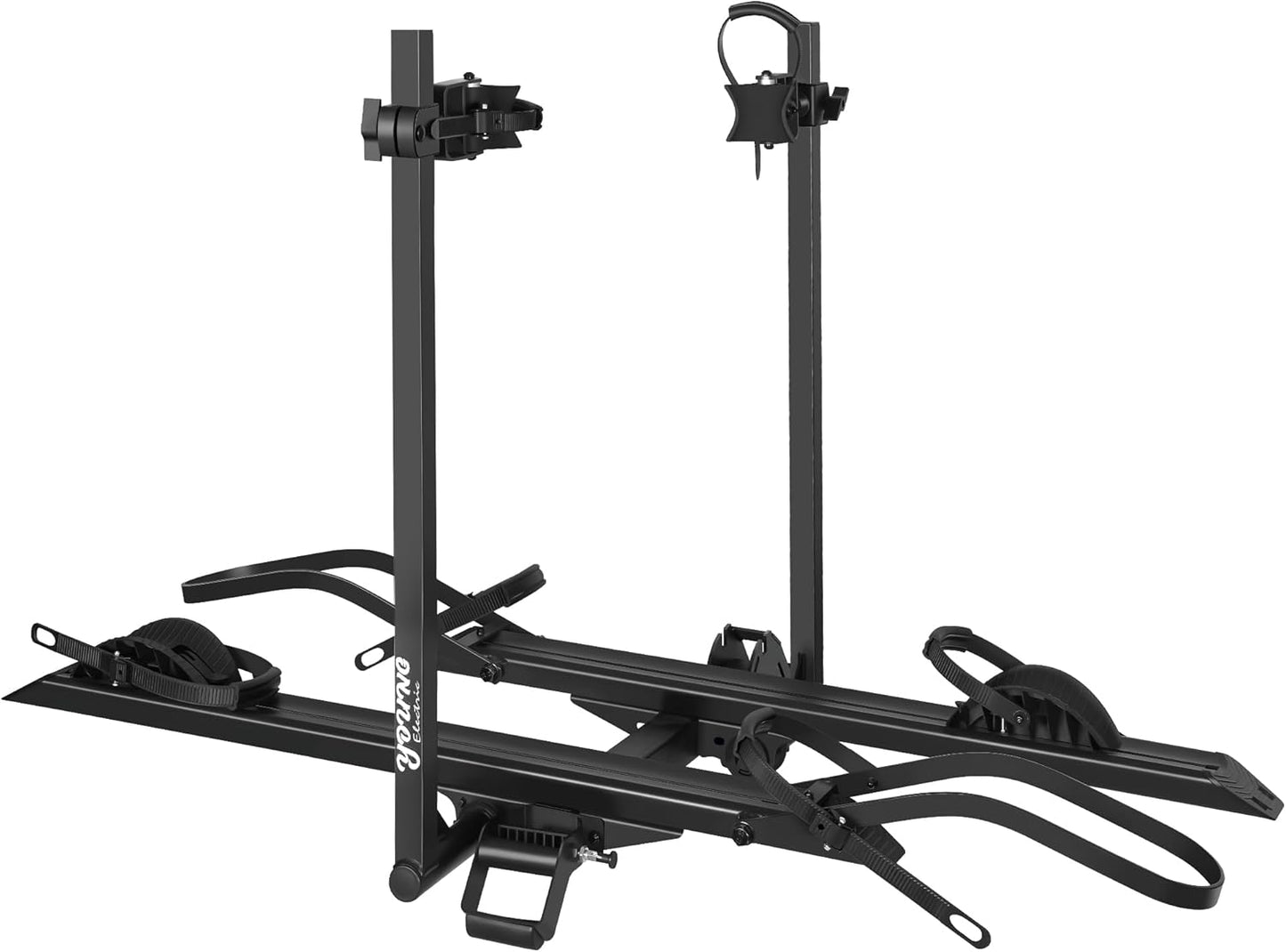Young E-Bike Rack - Hitch Mount Platform for Cars & SUVs | Fits E-Bikes with 5-Inch Fat Tires, 200 lbs Capacity