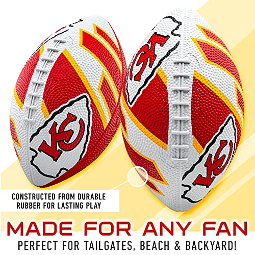 Kansas City Chiefs Rubber Mini Football - 8.5 Inch, Durable Grip