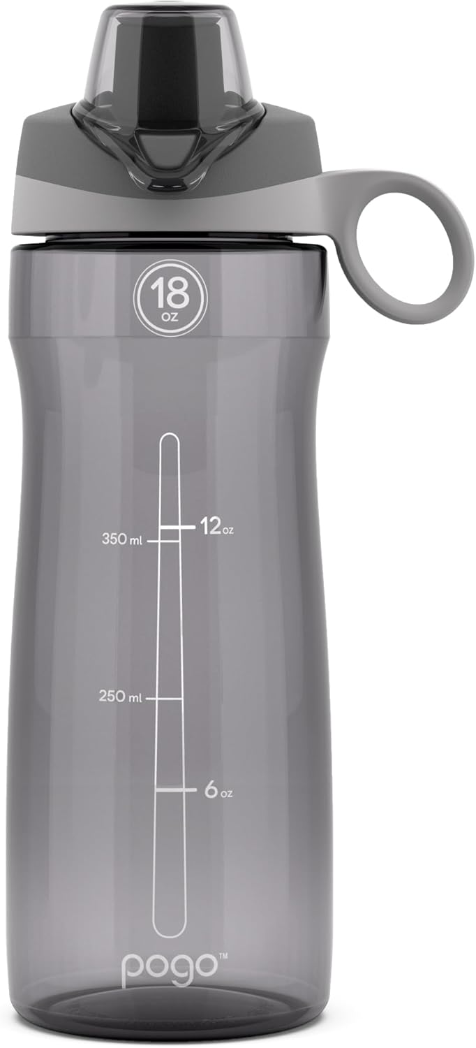 Pogo Water Bottle - Reusable BPA-Free Plastic with Chug Lid & Carry Handle | 18oz, 32oz, 40oz, 64oz