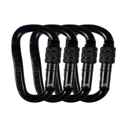 Hunter Safety Systems Recon Steel Carabiners - High-Strength, Easy-Locking, and Versatile Clips (4-Pack)