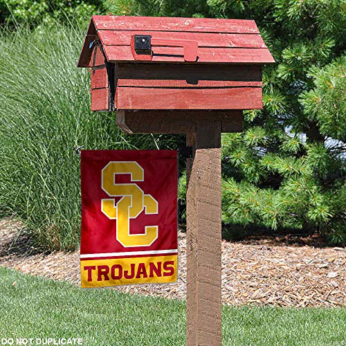 USC Trojans Garden Flag 13x18 Inch Outdoor College Banner with Pole Sleeve