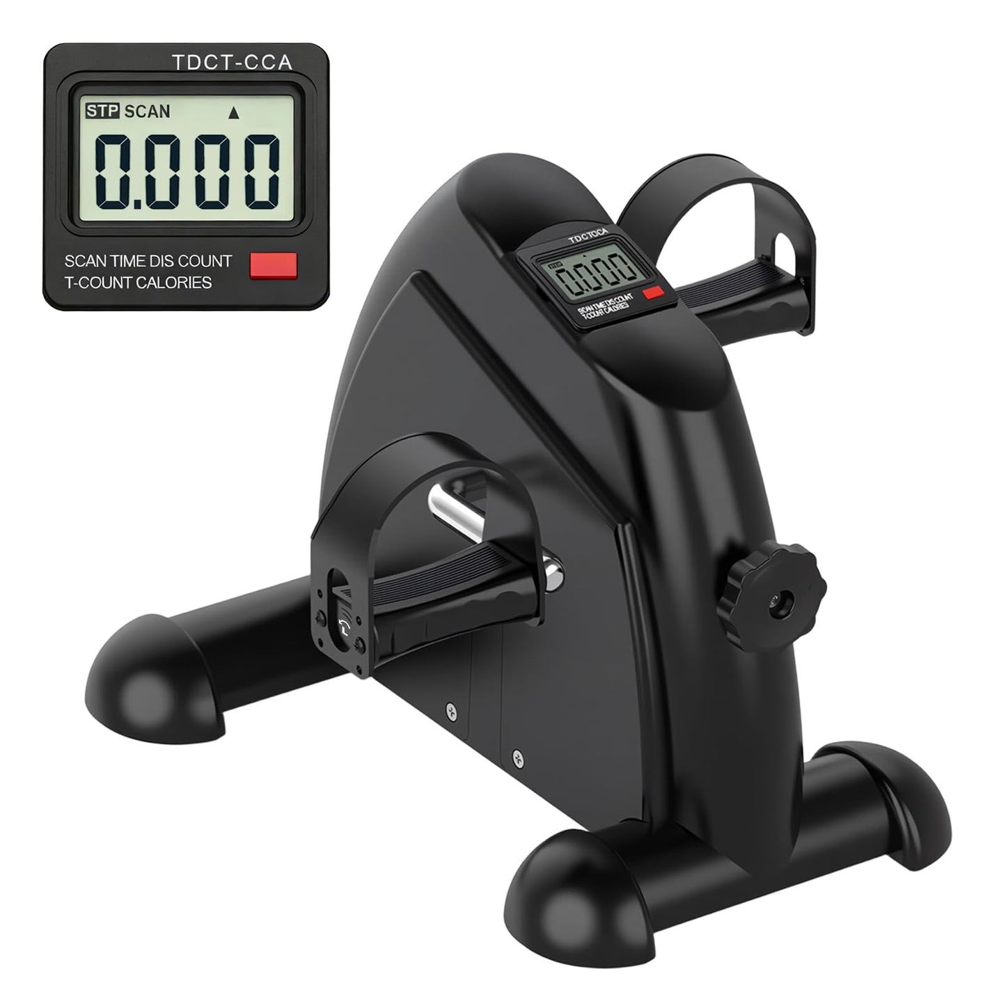 Mini Exercise Bike: Portable Under Desk Bike Pedal Exerciser Foot Cycle Arm & Leg Pedal Exerciser with LCD Screen Displays & Adjustable Resistance for Home/Office