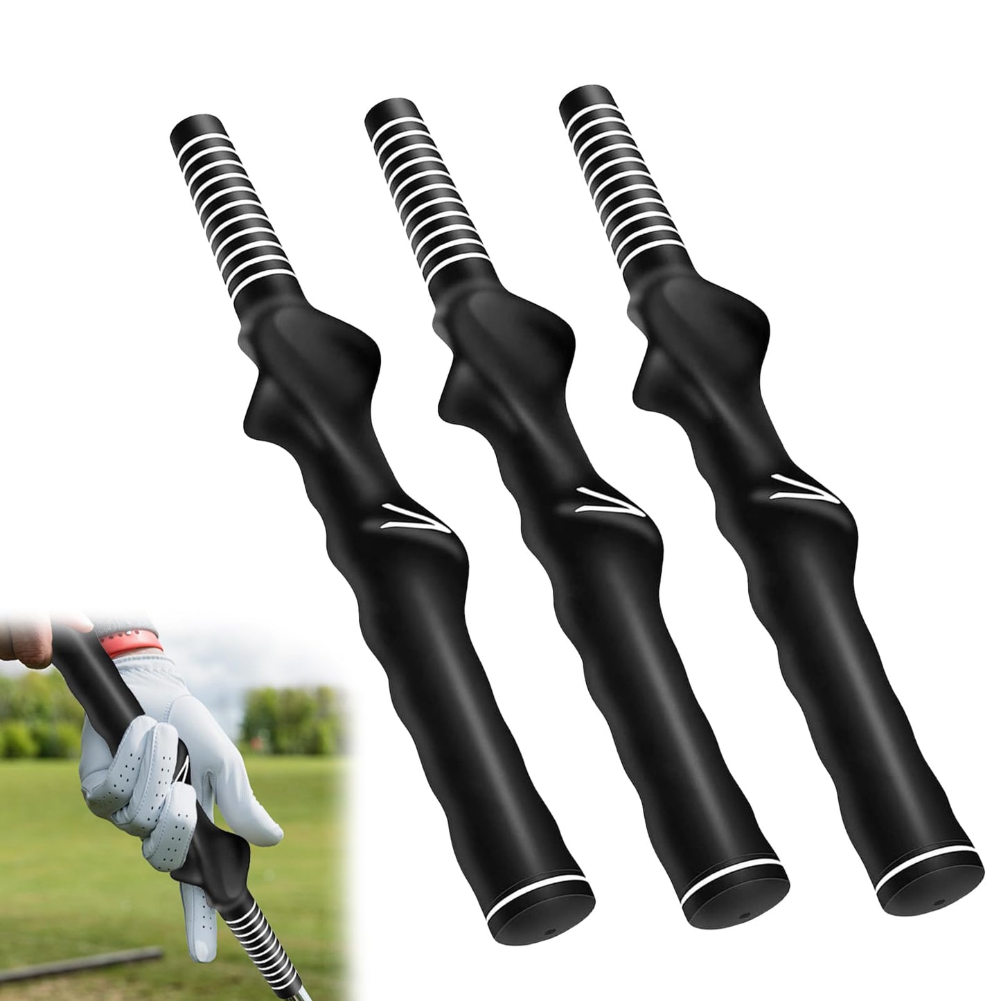 YFANITI 3Pcs Right-Hand Golf Training Grip Golf Grip Trainer，Golf Swing Trainer Accessories