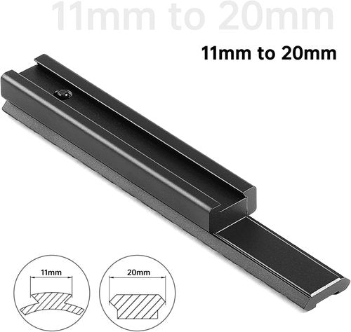 Bontok 11mm to 21mm Picatinny Rail Scope Mount Converter - Upgraded Low Profile with Locking Screws