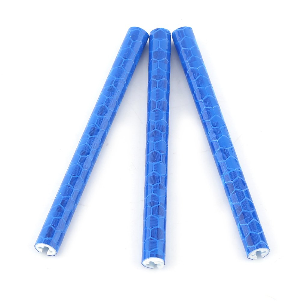 Keenso Colorful Cycling Wheel Spoke Reflector Clips, Reflective Warning Strip Clips, 24pcs Tube for Wheel, for Nighttime Safety, Road, Mountain, and City Bikes
