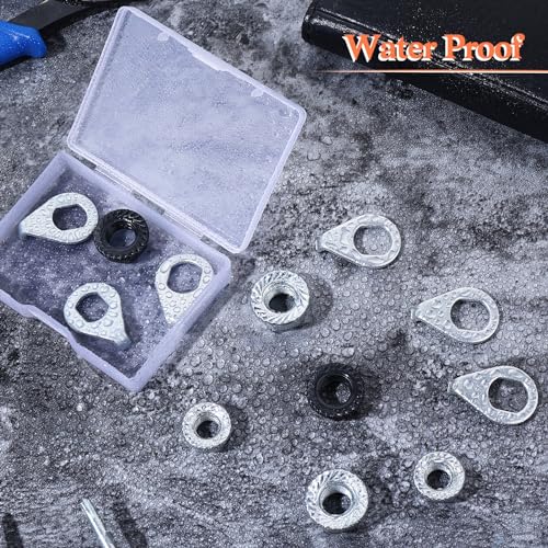 12-Piece Bike Axle Nut and Safety Washer Kit - M8/M9.5/M10