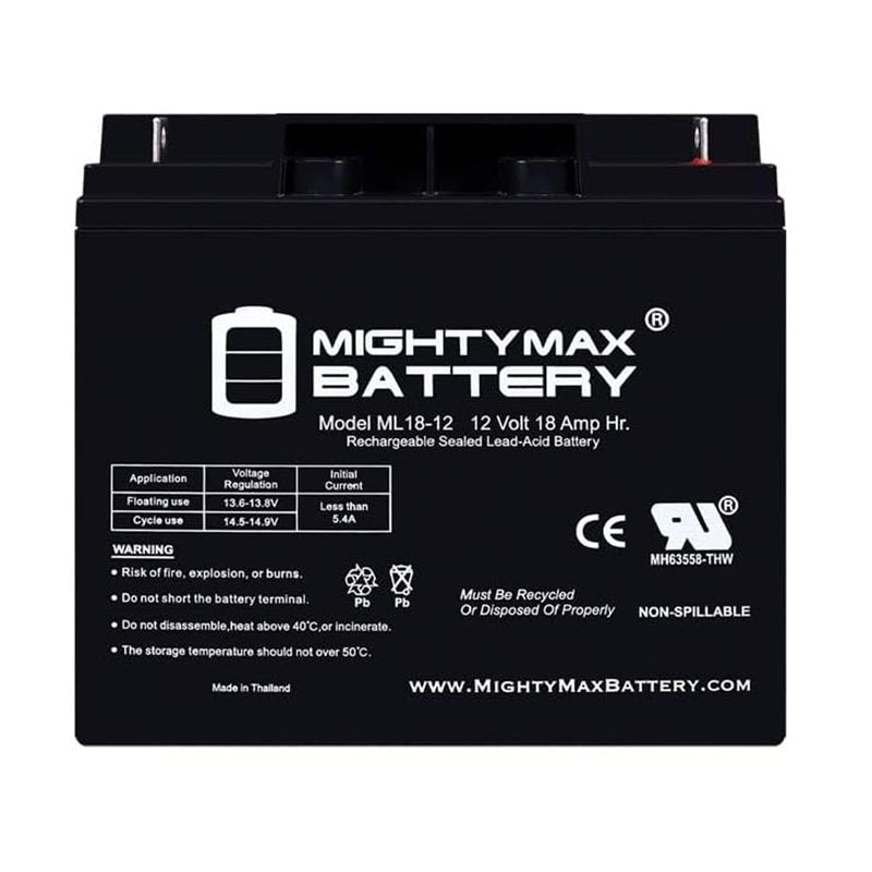 Mighty Max Battery 12V 18AH Sealed Lead Acid Battery Replacement For FM12180