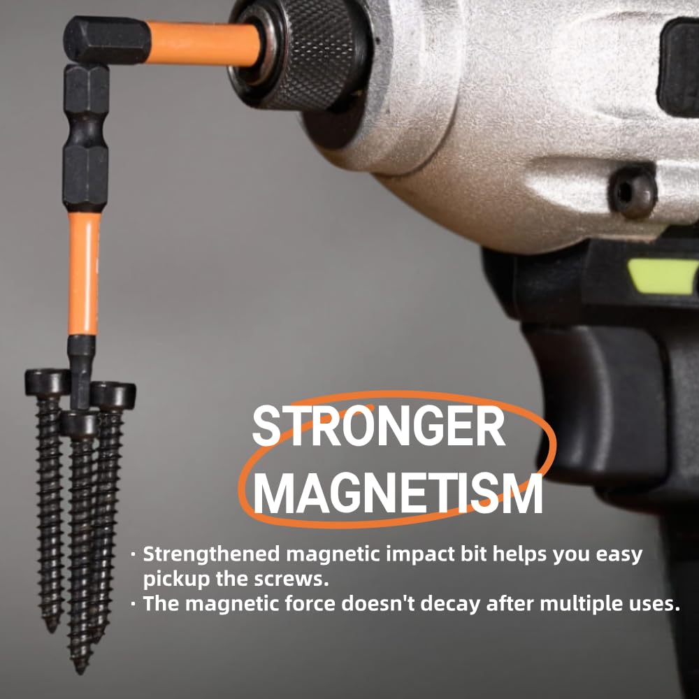 ARESMRO Impact Allen Wrench Drill Bit Set 20pcs (Metric&SAE), 1/4” Hex-Shank S2 Steel Hex Bits Set, CNC Machined Tips with Magnetism, 2” Long with Storage Box