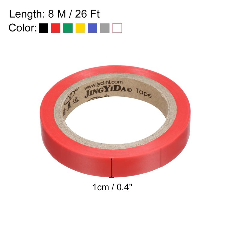 PATIKIL 26Ft Grip Finishing Tape, 8 Pack PVC Racquet Finishing Tapes Racket Accessories Sticky Seal for Tennis Badminton, 7 Colors
