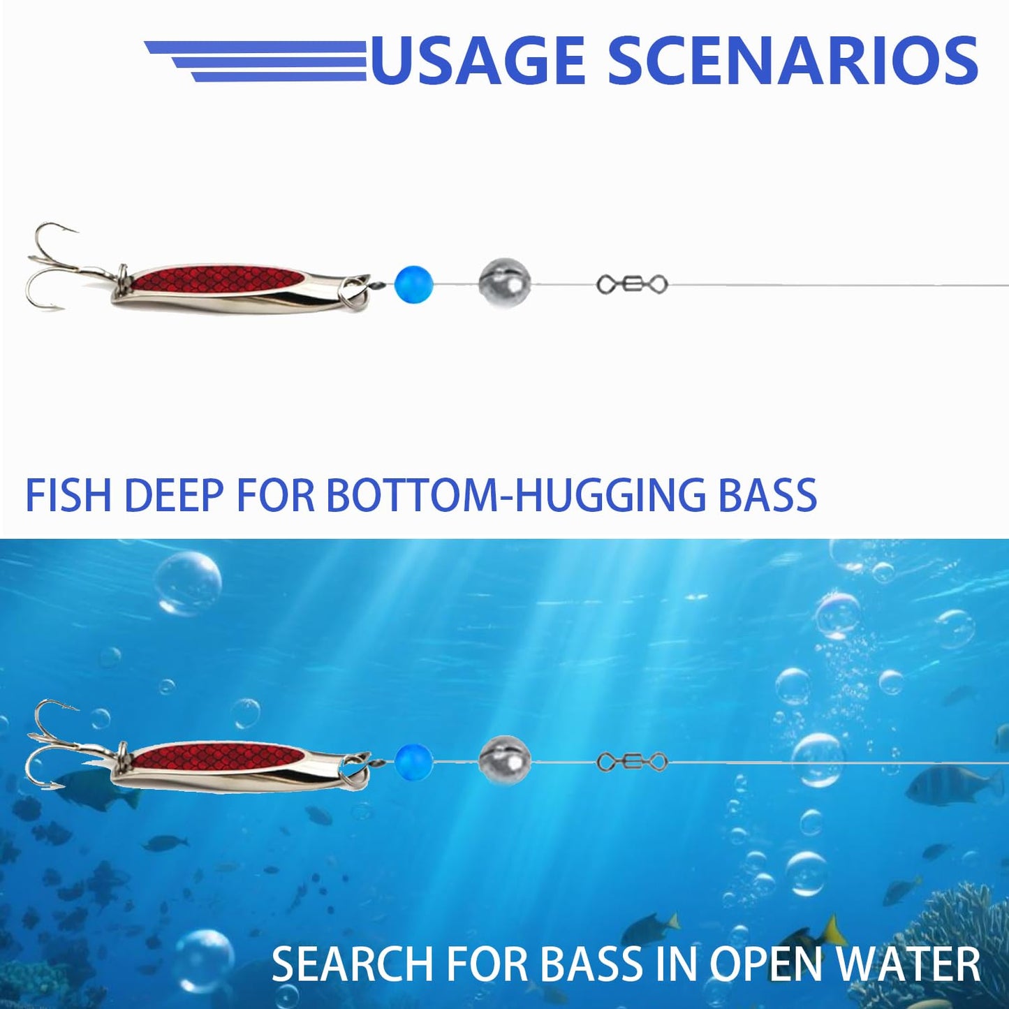 FishingPepo 117Pcs 6 Sizes Fishing Weights Sinkers 0.3/0.4/0.5/0.6/0.7/0.8g Round Fishing Line Sinker Removable Egg Lead Assortment