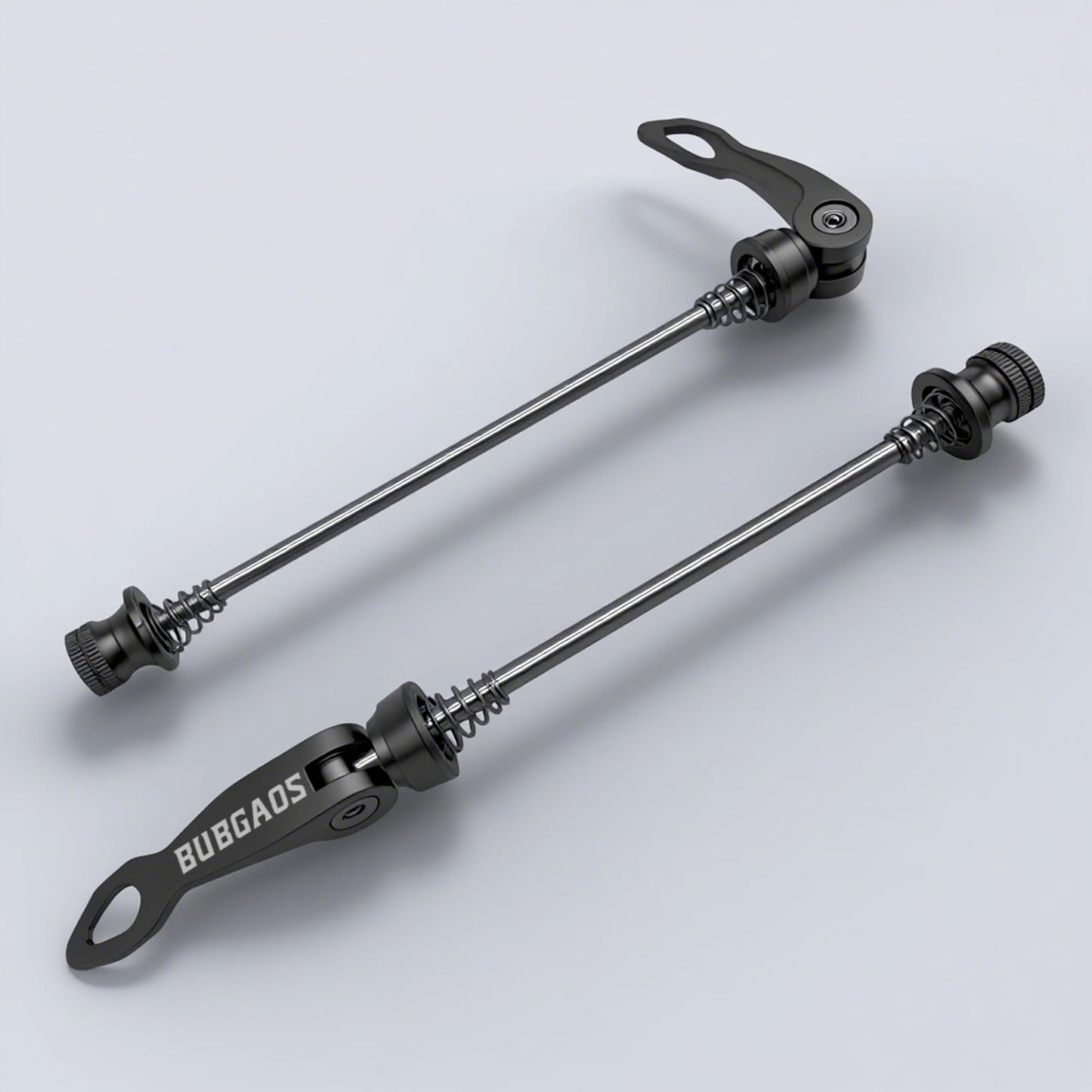 BUBGAOS Bike Quick Release Skewer Front & Rear Wheel Axle for Mountain Bike/Road Bike/Bicycle/MTB Wheel Hub，Black a Pair