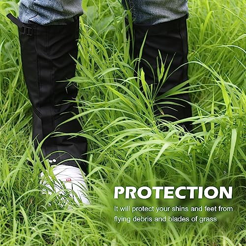 Breathable Leg Gaiters for Yard Work - 620D Oxford - Black