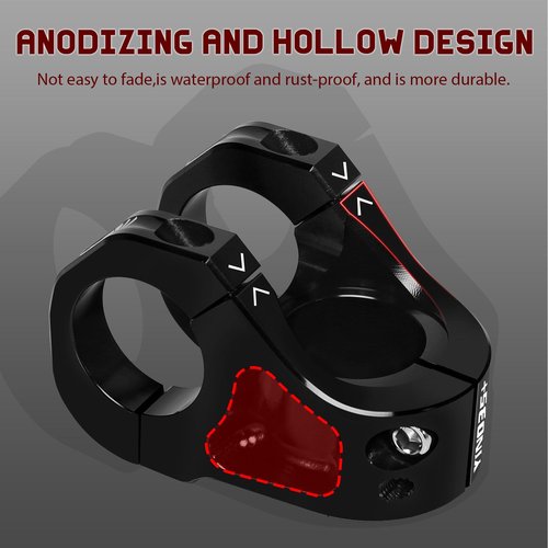 BUCKLOS 35mm Mountain Bike Stem MTB 31.8mm CNC Short Stems - Bicycle Ultra-Light Hollow Aluminum Alloy Riser Stem for E Bike/Downhill XC/BMX/Folding Bike/Trail(Black)