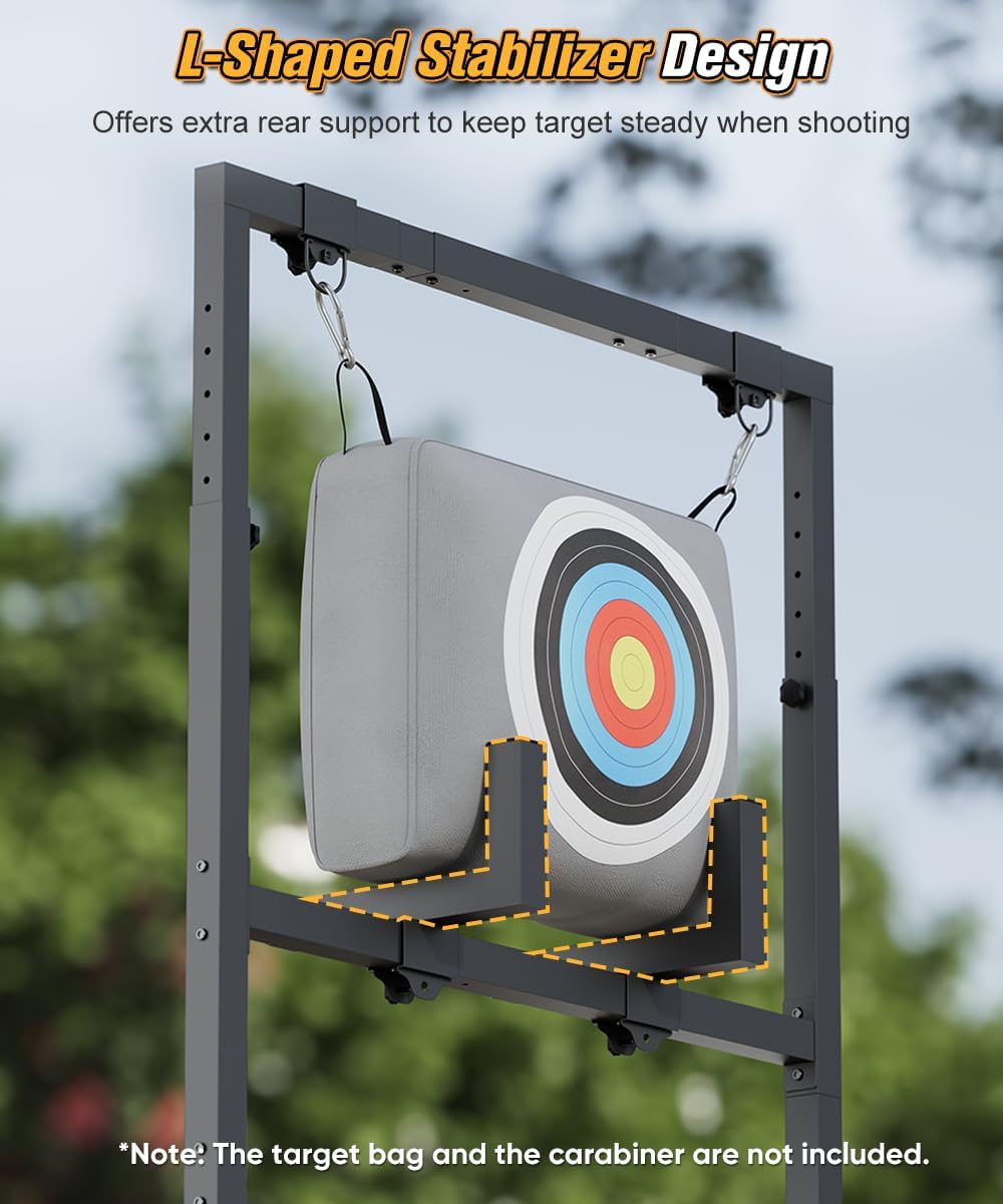 Skiennix Adjustable Archery Target Stand - Portable Holder for 3D & Foam Targets | Ideal for Indoor/Outdoor Practice