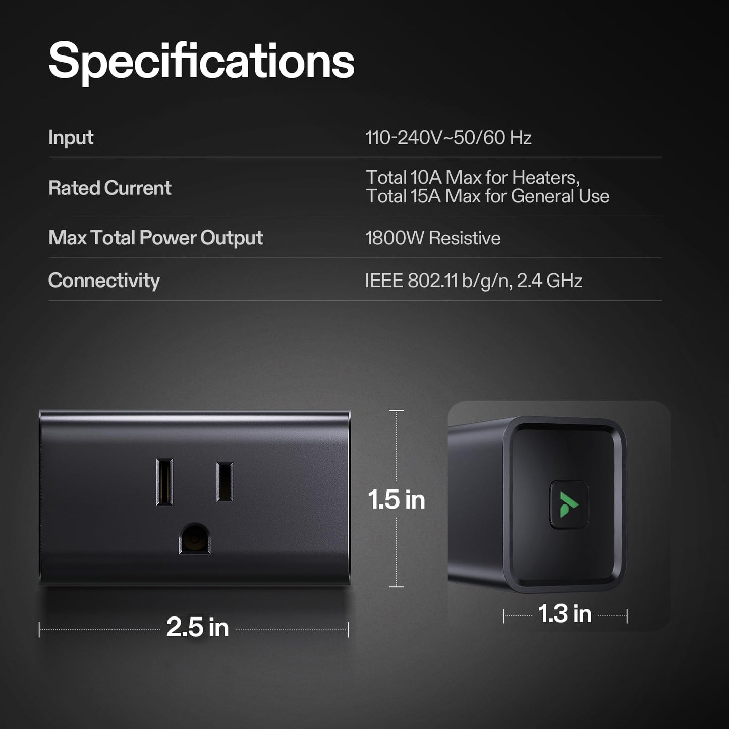 VIVOSUN GrowHub Outlet Controller A10, Smart WiFi Outlet, Smart Plug, 15A 1800W, Remote Control, Compatible with Vivosun App for Grow Tent