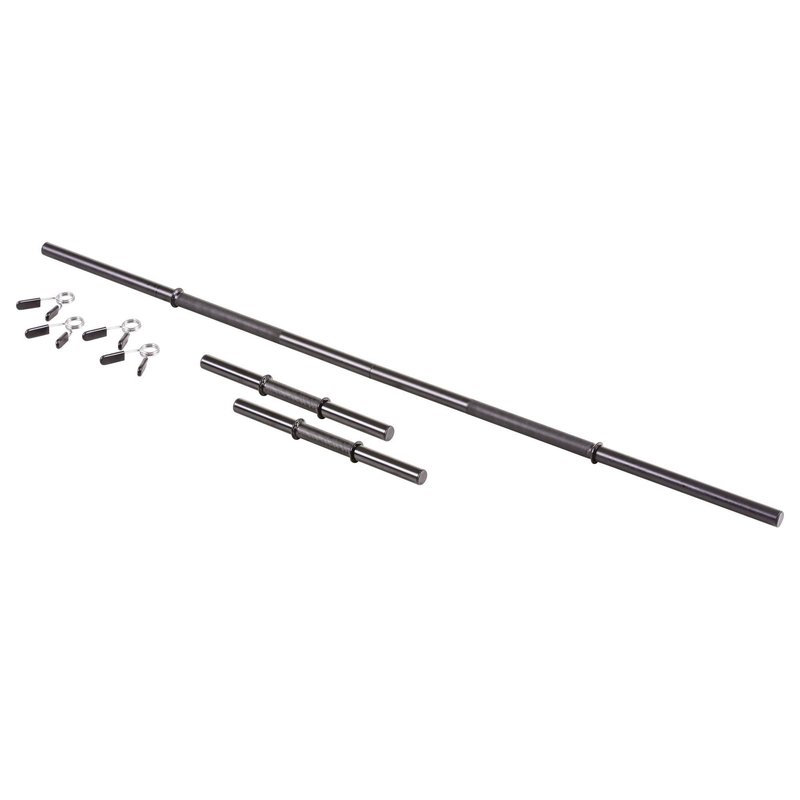 US Weight 105 Pound Barbell Weight Set for Home Gym| Adjustable Weight Set with Two Dumbbell Bars and Full 6 Ft Bar, Black