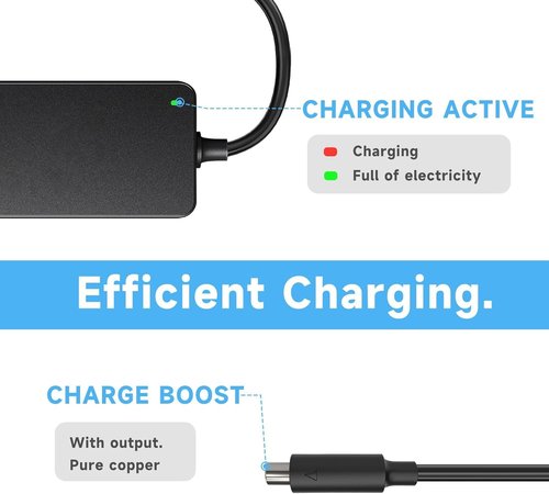 Xeriyvo 42V 1.7A AC Adapter Compatible with Segway Ninebot ES1 ES2 ES3 ES4 MAX ES4 Plus M365 G30LP E22 E25 T15 F20 F20 F20A F20D F25 F25E F30 F30D F30E F30S F40 F40D F40E D18 D28 D38 71W Charger
