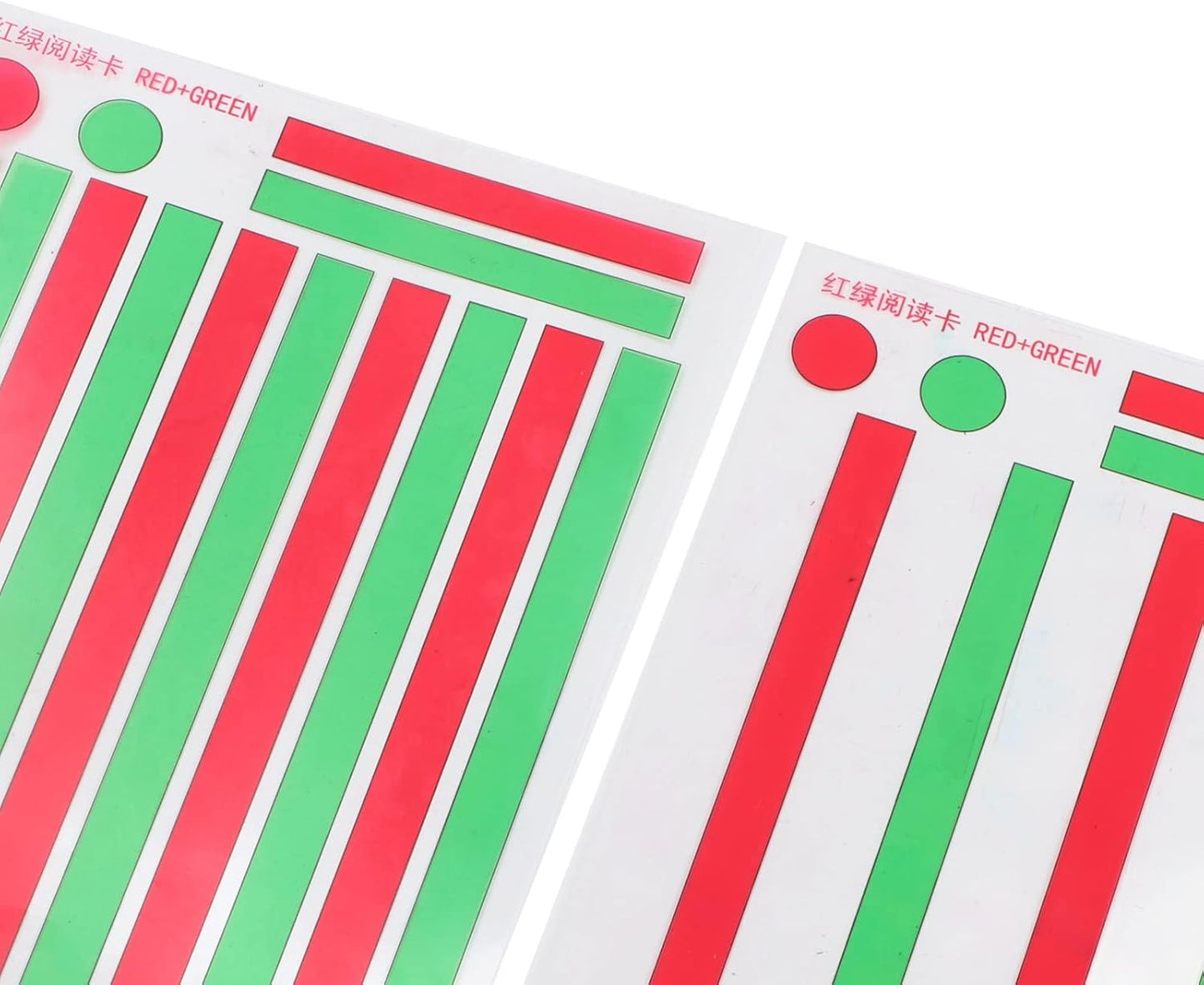 Red Green Vision Correction Cards - Myopia & Strabismus Eye Training Glasses for Amblyopia