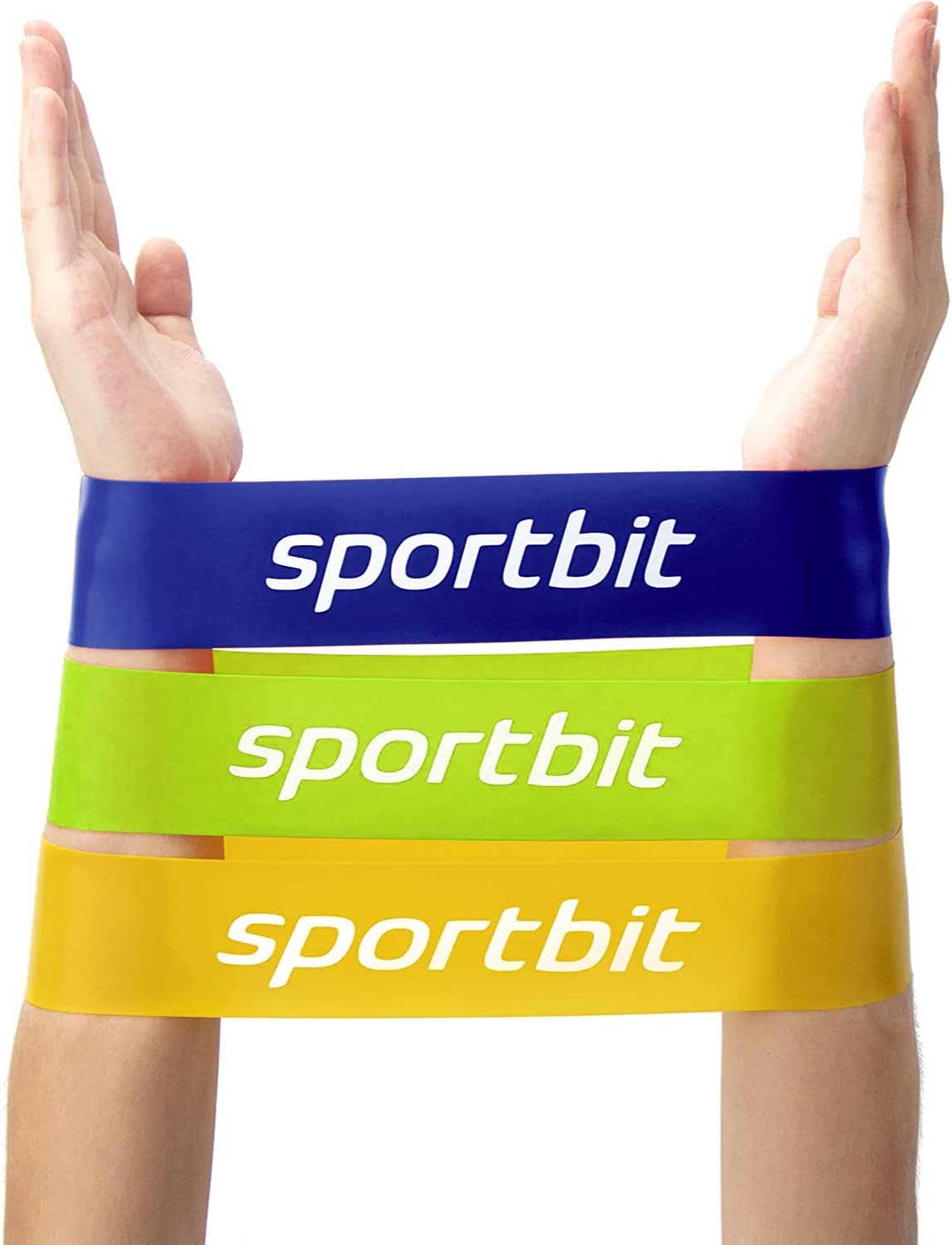 SPORTBIT Exercise Resistance Bands - Versatile Set of 5 for Strength Training & Flexibility