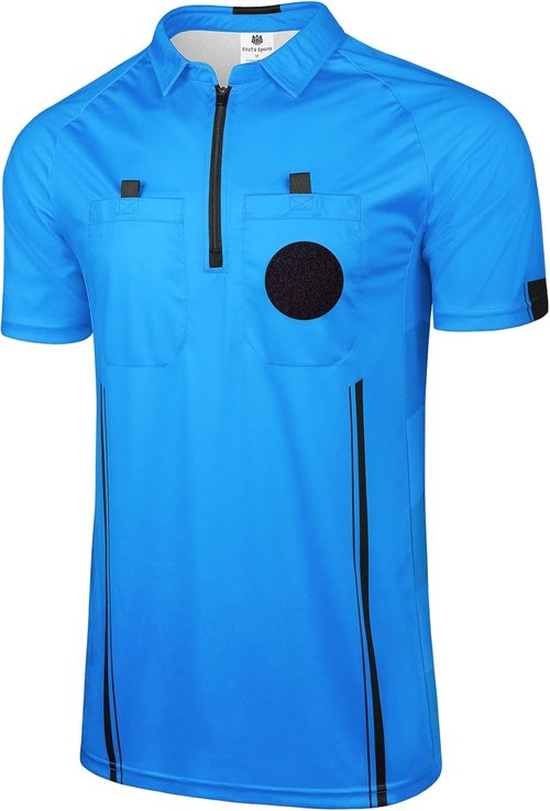 FitsT4 Sports Pro Soccer Referee Jersey - Short Sleeve Referee Shirt for Comfort & Performance