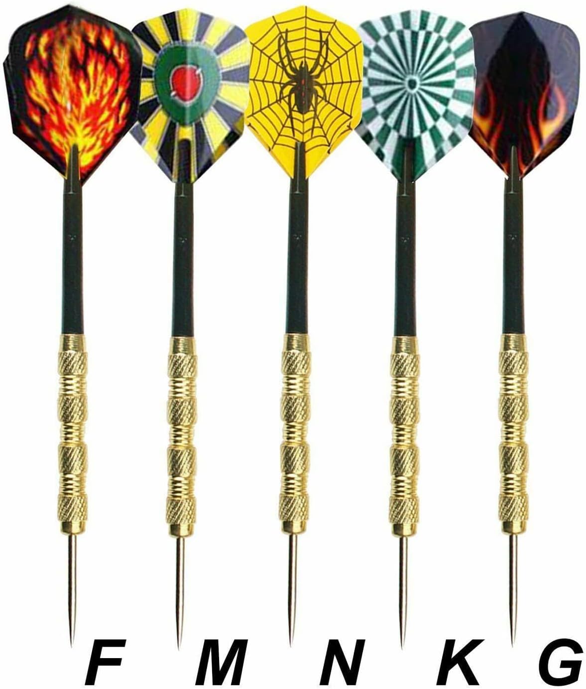 Professional Steel Tip Darts Set by [Brand Name] - 18 Metal Darts with 24 Unique Flights for Dart Boards