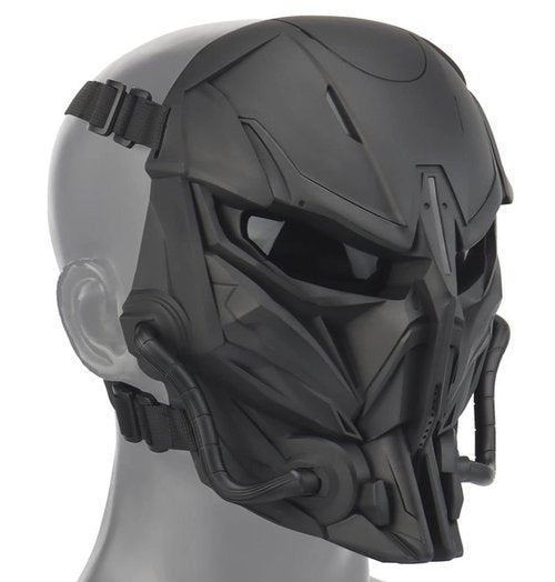 JFFCESTORE Airsoft Mask Balaclava Face Mask Tactical Mask Paintball Headgear Mask Dual Mode Hoods Face Mask for Halloween Paintball CS Game Cosplay and Masquerade Party (Black)