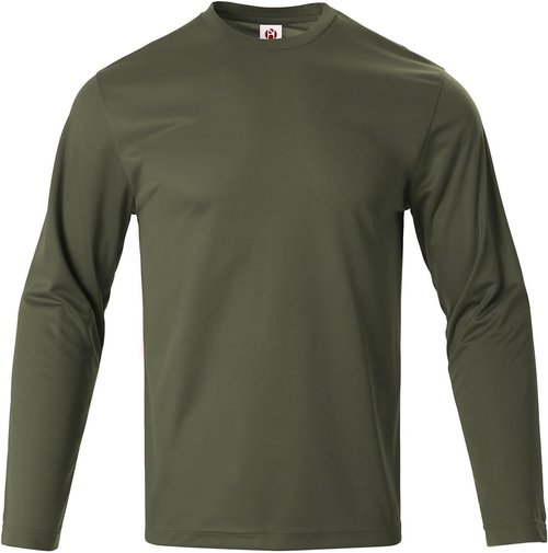 Facitisu Men's Long Sleeve Athletic T-Shirts - Quick Dry Performance Workout Tees | Activewear Pack