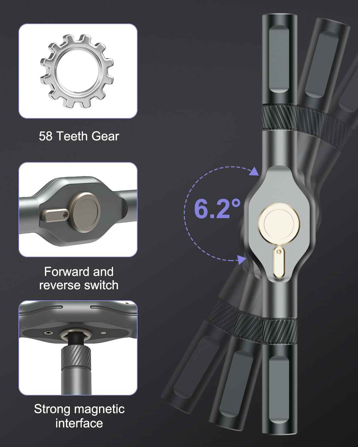 24 in 1 Magnetic Screwdriver Set, DIY Ratchet Screwdriver Set, Magnetic Screwdriver Kit, Detachable Assembly T Handle for Furniture Assembly, Precision Electrical Appliance Repair, Bicycle Tools