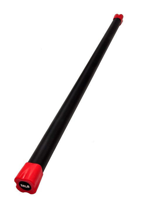 Fitvids Total Body Workout Weighted Bar Weighted Workout Bar Weighted Exercise Bar, 25-Pound