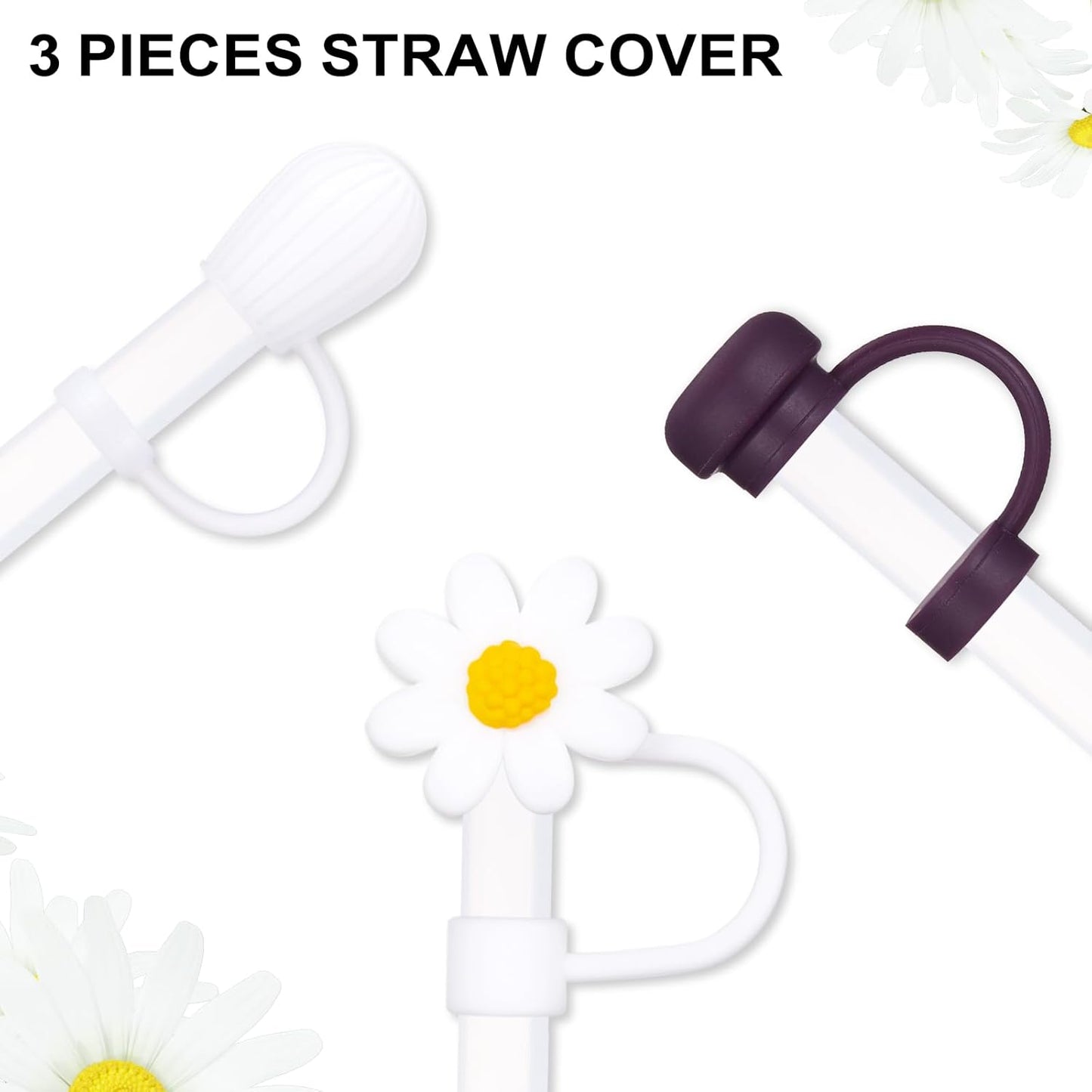 Skiennix Boot and Straw Cover Set | 2 Silicone Boot Protectors & 3 Straw Caps for Stanley Cup H2.0 30oz & 40oz