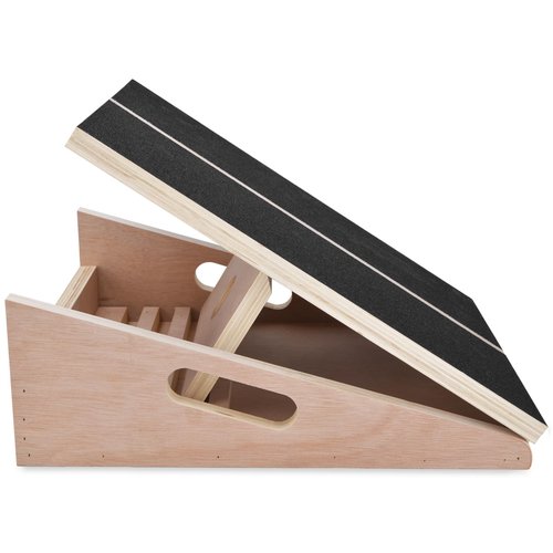 Slant Board for Calf Stretching, Portable Wooden Calf Stretcher - Adjustable Incline Board for Knees Ankle Heel Feet Leg