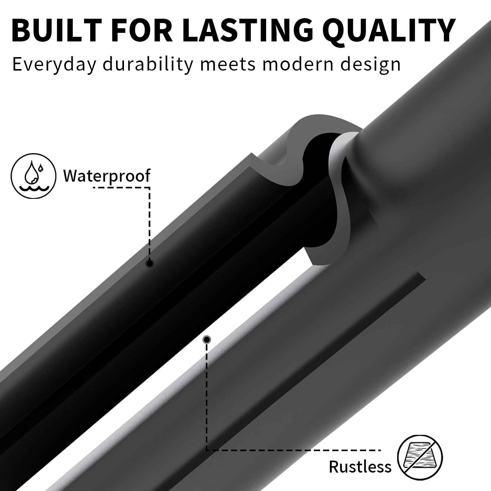 WZRUA Adhesive Towel Hooks for Bathrooms 4 Pack Matte Black Stainless Steel and Zinc Alloy Sticky Wall Hooks for Hanging Heavy Duty Self Adhesive Robe Shower Hanger for Kitchen, Closet, Cabinet, Door