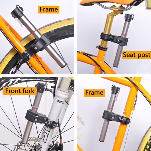 BLLREMIPSUR 2 PCS Bike Flashlight Mount Holder, Universal 360º Rotation Adjustable Bicycle Light Stand, Quick Release Double Buckle Style