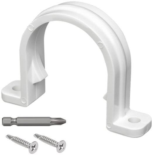 20 Set PVC conduit pipe strap clamps Φ32 MM - SCH 1 IN,Two Hole plastic pipe clips