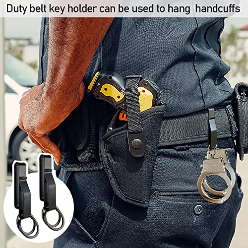 Stainless Steel Duty Belt Key Holder - Tactical Stealth Clip - Black