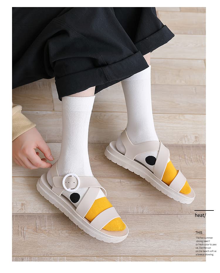 Funny Goose Head Socks - Unisex Cotton Blend Animal Print Crew Socks