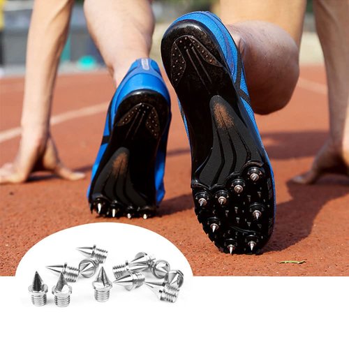 LucaSng 1/4 Inch Track and Cross Country Spikes,110pcs Replacement Spikes for Sprint Sports Short Running Shoes,Stainless Steel Golf Shoe Spikes with Wrench(Silver)