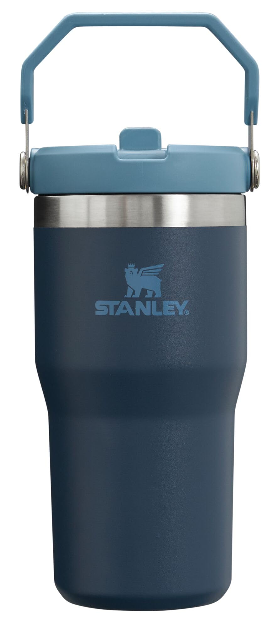 Stanley IceFlow Stainless Steel Tumbler - Vacuum Insulated Water Bottle for Home, Office or Car Reusable Cup with Straw Leak Resistant Flip Cold for 12 Hours or Iced for 2 Days, Navy, 20OZ