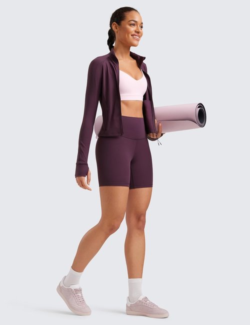 CRZ YOGA ButterLuxe Biker Shorts - High Waisted Spandex for Yoga & Running | Women's 6" Length