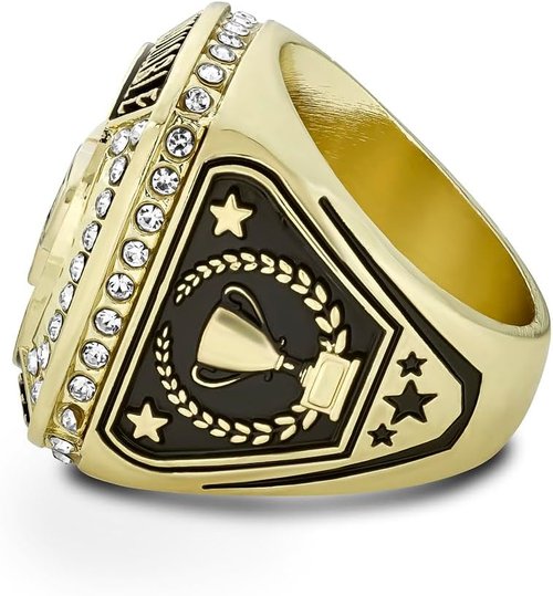 Express Medals Gold Basketball Champion Rings - 12 Pack Trophy Awards for Winners & Tournaments