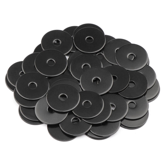 50PCS 1/4" x 1-1/4" Black Fender Washers, 18-8(304) Stainless Steel Flat Fender Washer for M6 Bolts, 1/4" ID x 1-1/4" OD, 0.06'' Thick