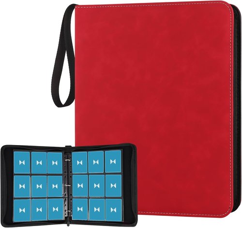 GERMUN 720 Card Binder - Premium 9 Pocket Trading Card Album for MTG, TCG & Sports Cards (Red)