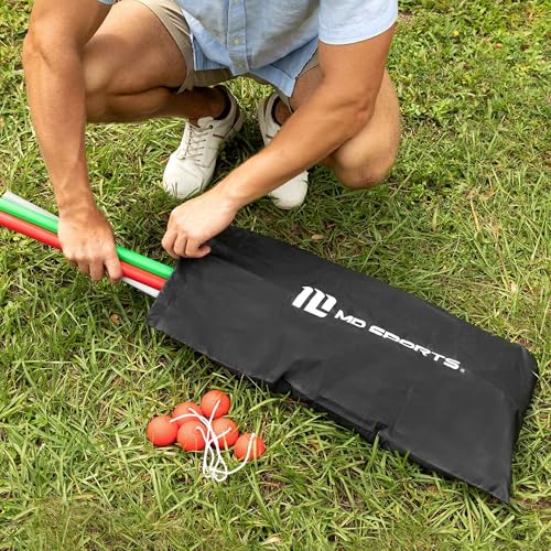 Portable Ladder Toss Game Set with Built-in Scoring - 2 Targets & 6 Bolos