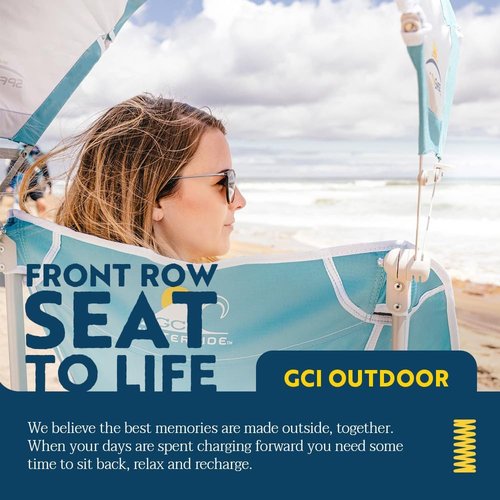 GCI Outdoor Pod Rocker Chair - Comfortable Outdoor Rocking Chair with Sunshade Canopy | Portable Design