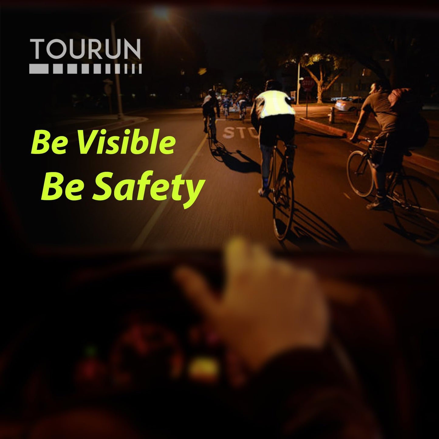 TOURUN Reflective Running Vest Gear with Pocket for Women Men Kids, Safety Reflective Vest Bands for Night Cycling Walking Bicycle Jogging
