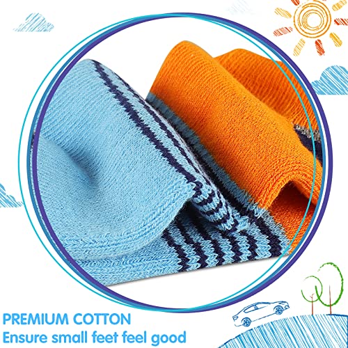 Comfoex Boys Socks 4-10 Years, 6 Pairs Half Cushioned Short Ankle, Multicolor 7-10 yrs variation