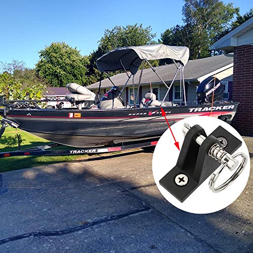 Marine Grade Nylon Bimini Top Deck Hinges with Pin - 2 Pcs