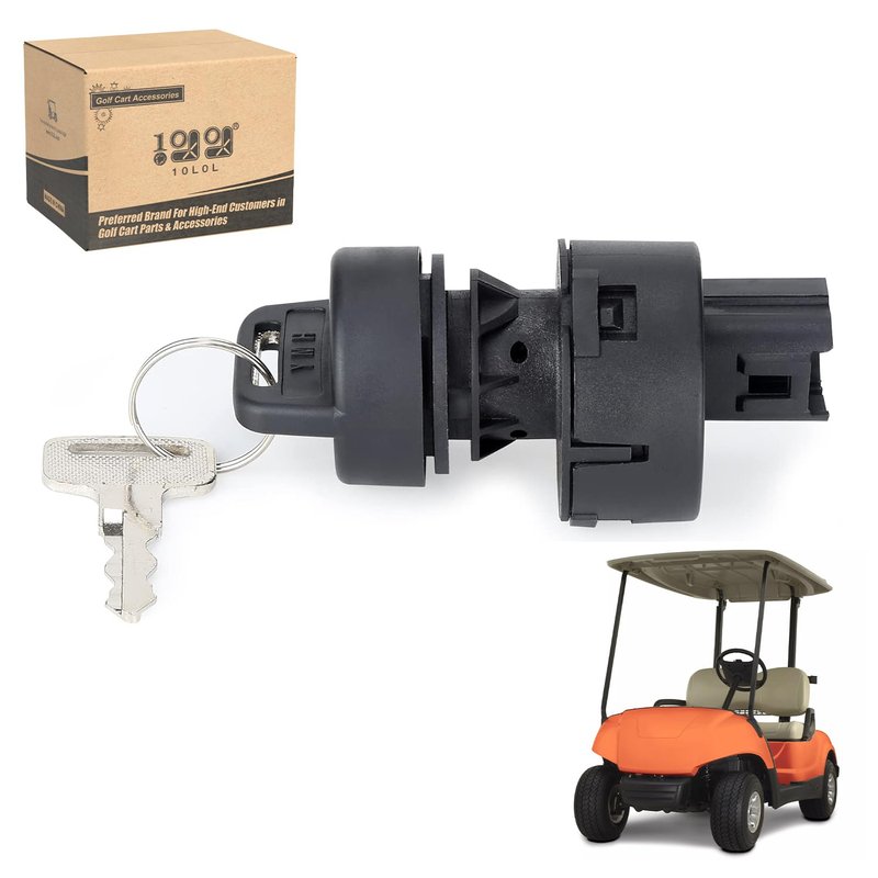 10L0L Golf Cart Ignition Key Switch for Yamaha G22 G29 Drive - 3 Position Switch Assembly with 2 Standard Keys for Yamaha Gas Golf Cart (OEM JW6-H2510-00, JW1-H2510-00-00)