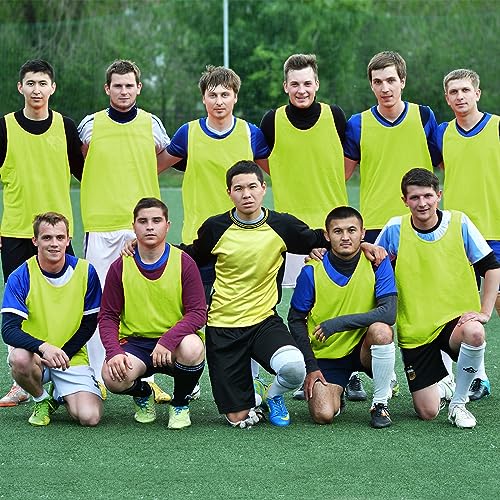 24 Pcs Nylon Mesh Pinnies Jerseys for Soccer & Basketball Practice